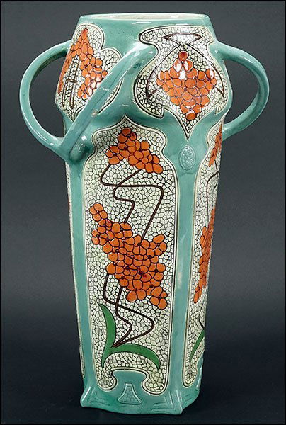An Austrian Wilhelm Schiller & Sohn Vase. (1 of 2)