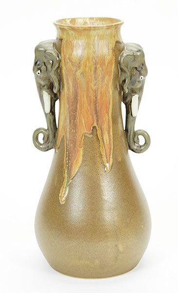 A French Denbac Pottery Vase. (1 of 2)