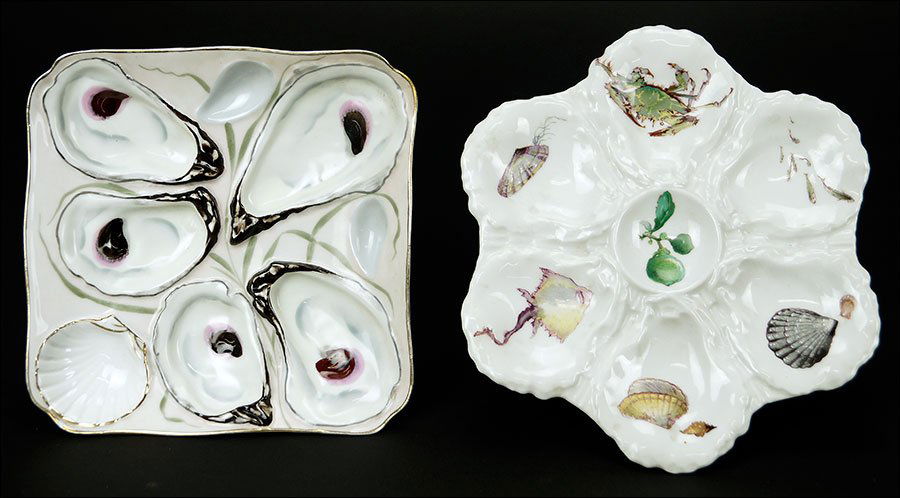 Two Continental Porcelain Oyster Plates. (1 of 1)