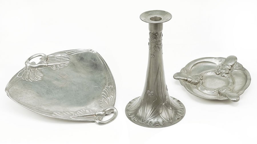 A German Kayserzinn Pewter Candlestick. (1 of 1)