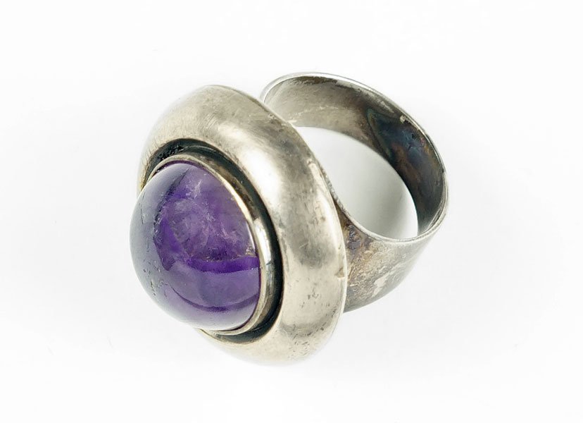 A Niels Erik From Amethyst And Sterling Silver Ring. (1 of 1)