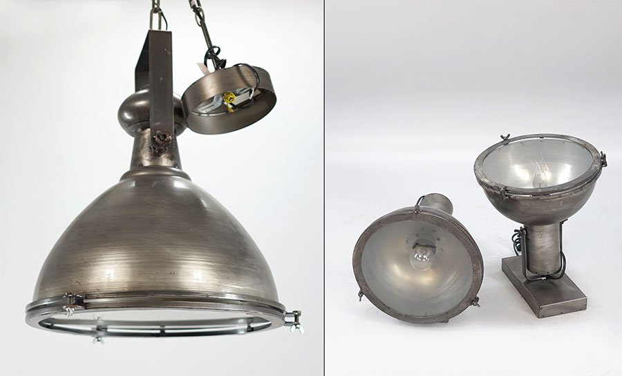 A Steel Spotlight Hanging Fixture. (1 of 1)