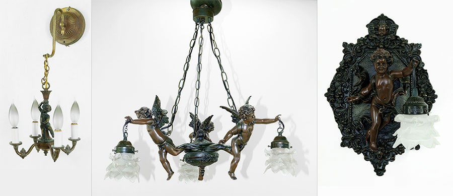 A Contemporary Three-Light Chandelier. (1 of 4)