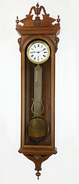 A 19th Century German Wall Mount Regulator Clock. (1 of 10)