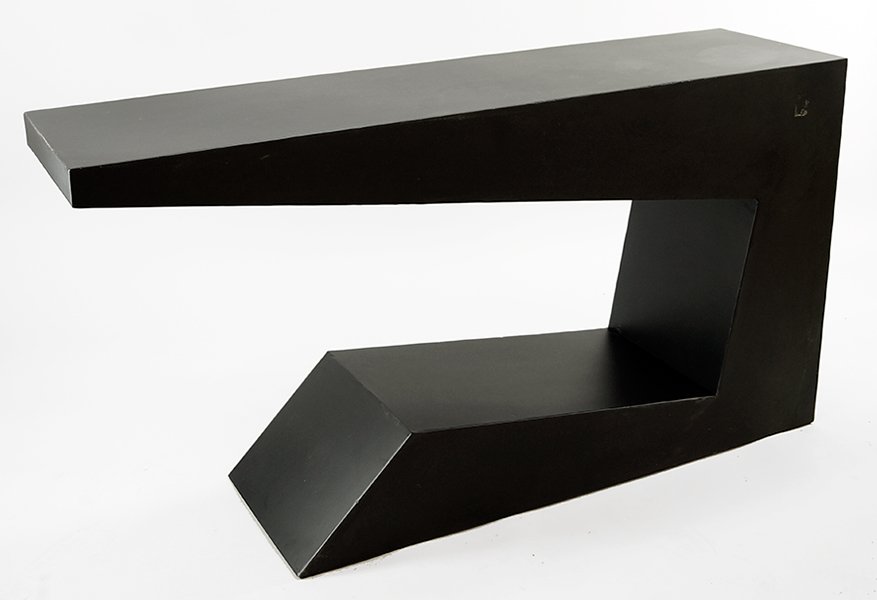 A Contemporary Black Metal Console Table. (1 of 1)
