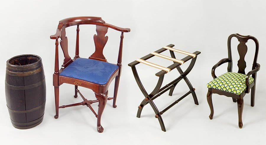 An Upholstered Corner Chair. (1 of 1)