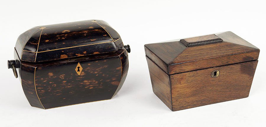 Two 19th Century Wooden Tea Caddies. (1 of 2)