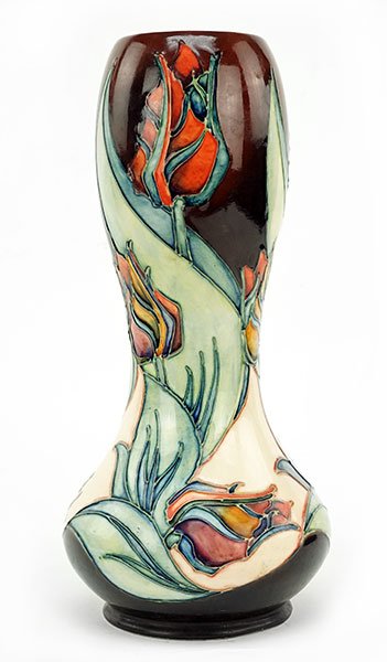 A Moorcroft Pottery Tulip Vase. (1 of 2)