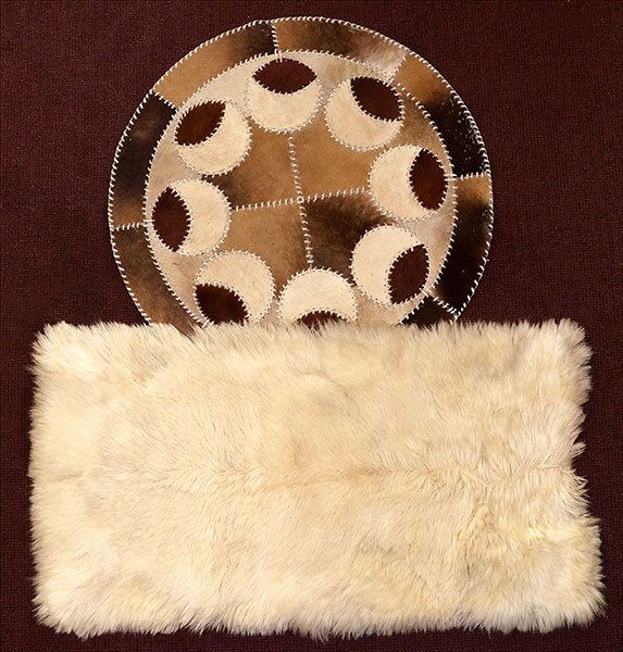A Round Deer Hyde Rug. (1 of 1)