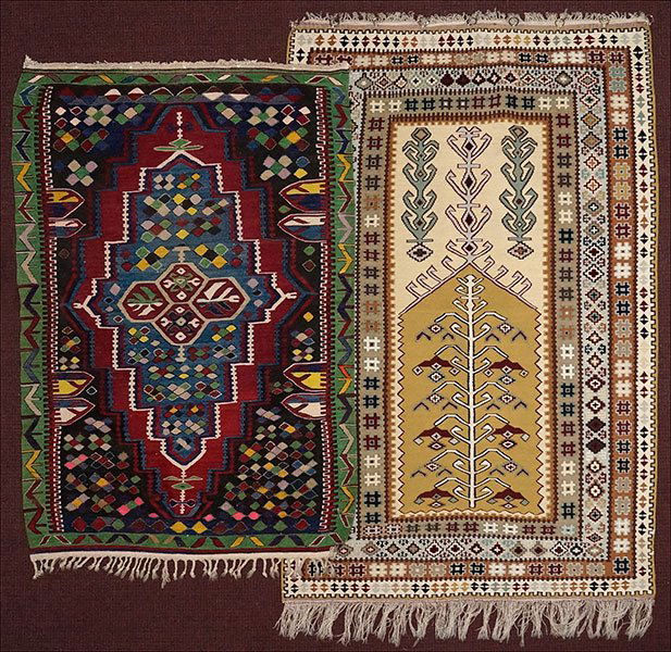 Two Senna Kilim Style Rugs. (1 of 1)