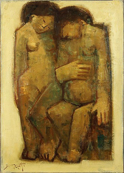 Dario Mecatti (Italian, 1909-1976) Two Figures. (1 of 4)