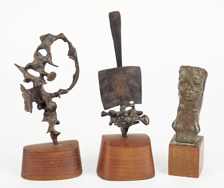 A Group of Three Bronze Sculptures. (1 of 1)