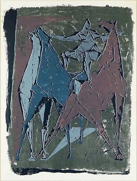 Remo Rossi (1909-1982) Clown and Horses. (1 of 1)