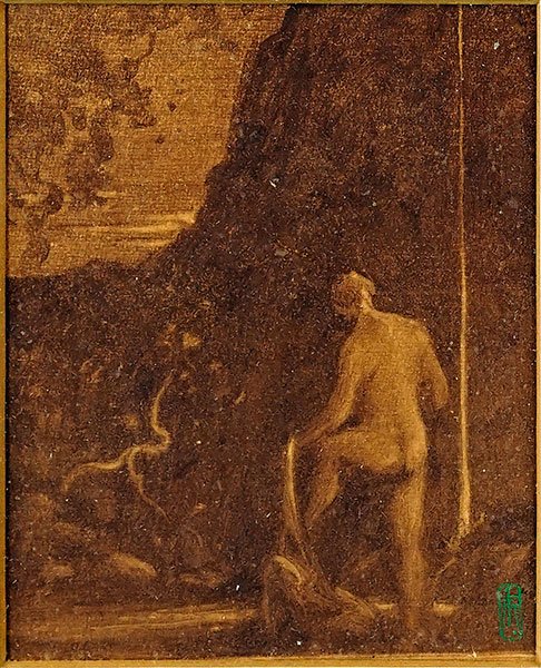 Felix Russmann (1888-1962) Nude Maiden.: Felix Russmann (1888-1962) Nude Maiden. Pencil drawing, monogrammed in lower right corner Sight: 4" x 3"