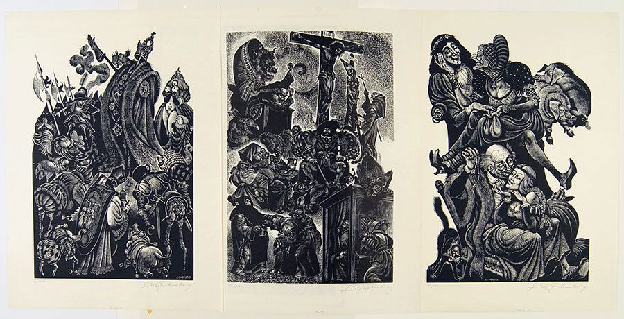 Fritz Eichenberg (German, 1901-1990) Three from 'In (1 of 1)
