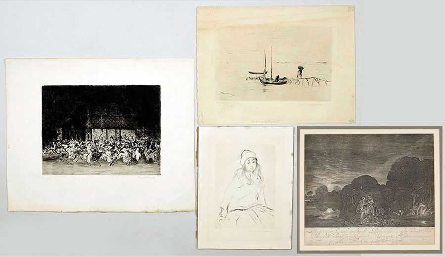 Ernst Oppler (German, 1867-1929) Three Etchings. (1 of 1)