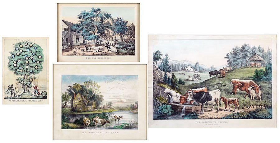 A Collection of 19th Century Framed Currier & Ives (1 of 1)
