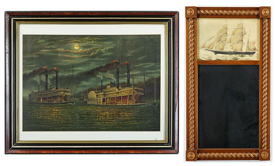 Artist Unknown (19th Century) The Great Steamboat Race. (1 of 3)