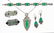 A Collection Of Green Onyx And Marcasite Jewelry.