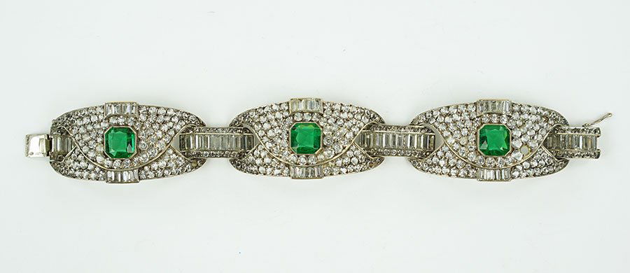 A Knoll & Pregizer Sterling Silver And Paste Bracelet. (1 of 1)