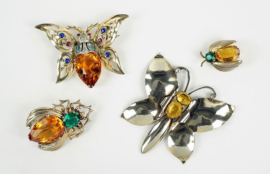 A Reja Sterling Silver And Rhinestone Insect Brooch. (1 of 1)