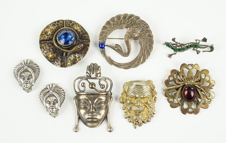 Three Metal And Paste Brooches. (1 of 1)