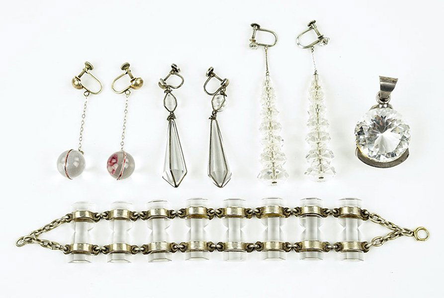 A Rock Crystal And Sterling Silver Pendant. (1 of 1)