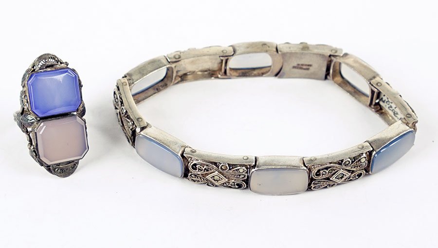 A German Blue Chalcedony, Marcasite, And Silver (1 of 1)