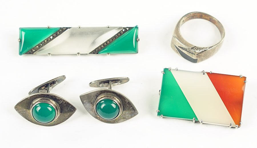 A Pair Of Ra & La Denmark Green Onyx And Sterling (1 of 1)