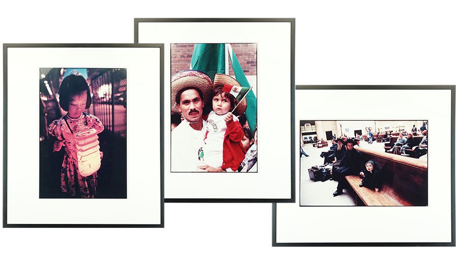 Bruce Davidson (American, B. 1933) Three Works.: Bruce Davidson (American, B. 1933) Three Works. Three chromogenic development prints, edition of 50 from the National Geographic 'Chicago Series' dated to 1990. Comprising 'Vietnamese Girl, 'Father an