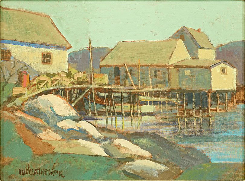 M.P. Mathewson (20th Century) The House on Stilts. (1 of 1)