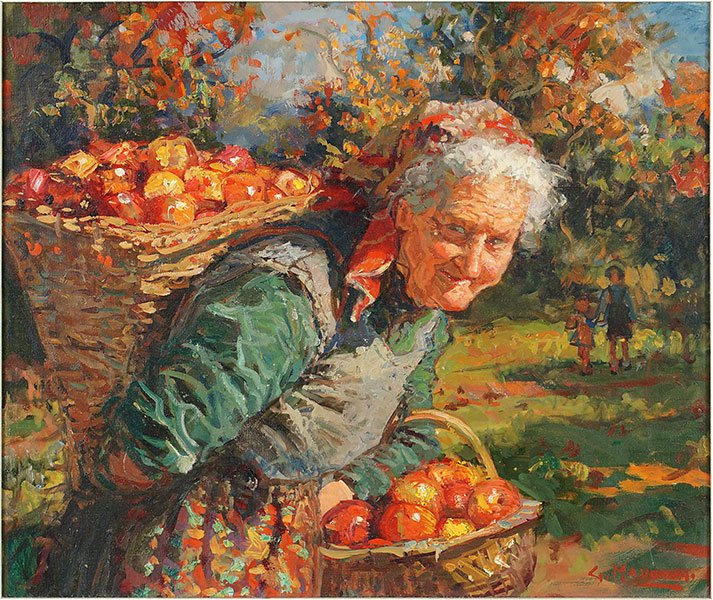 Giovanni Madonini (Italian, 1915-1989) Woman with (1 of 2)