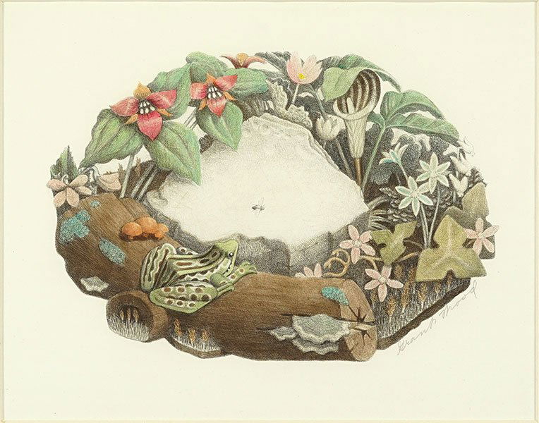 Grant Wood (American, 1891-1942) Wild Flowers. (1 of 2)