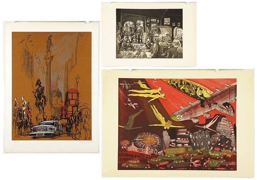 Warrington Colescott (American, B. 1921) 'Rembrandt (1 of 4)