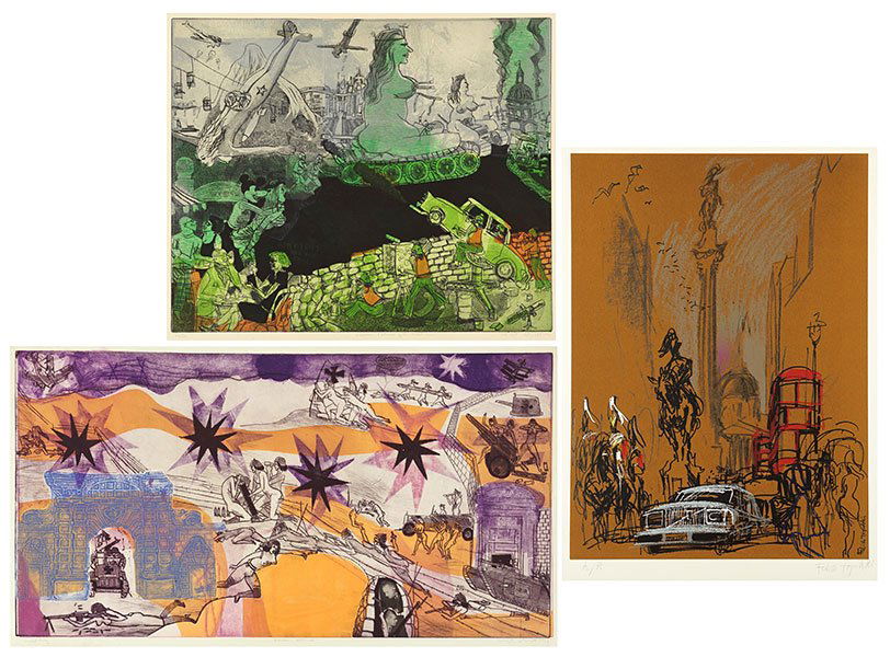 Warrington Colescott (American, B. 1921) Two Color (1 of 4)