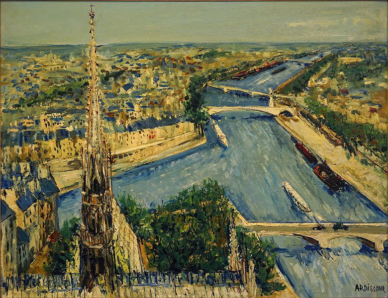 Yolande Ardissone (French, B. 1927) Les Toits Bleus. (1 of 2)