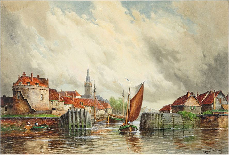 Louis Van Staaten (Dutch, 1836-1909) Veere. (1 of 1)