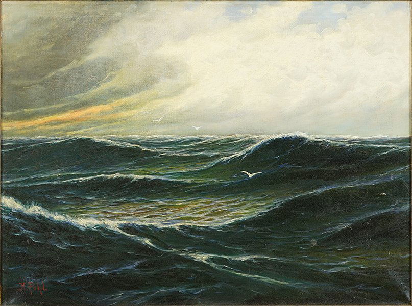H. Pohl (20th Century) Seascape. (1 of 1)