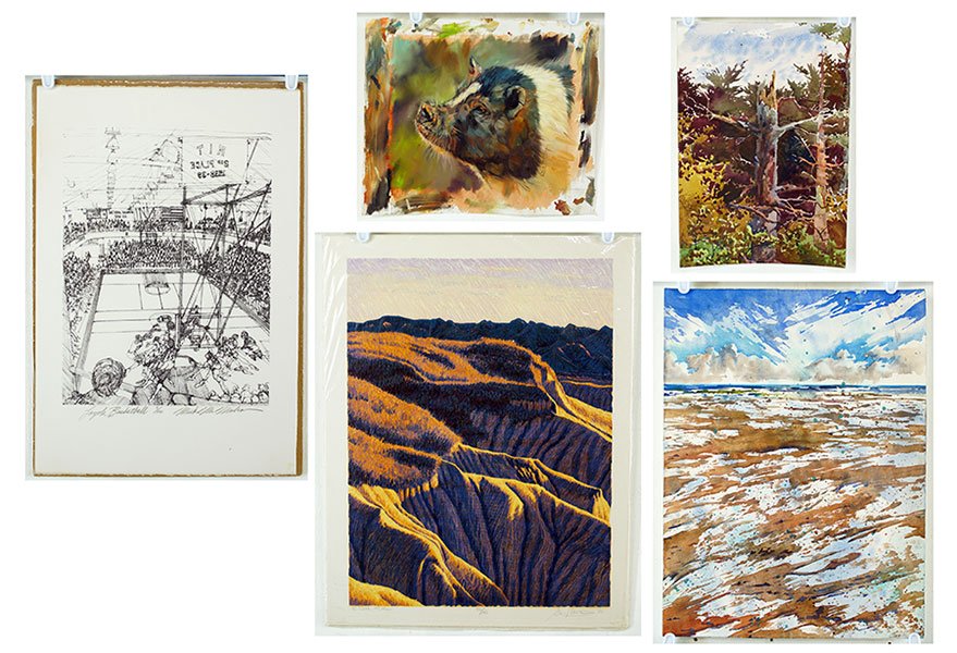 Russell Whitten (Contemporary) Two Landscapes. (1 of 1)