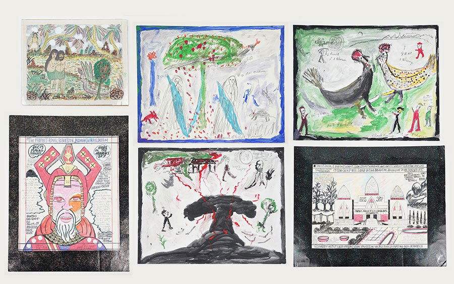 A Collection of Folk Art Paintings. (1 of 5)