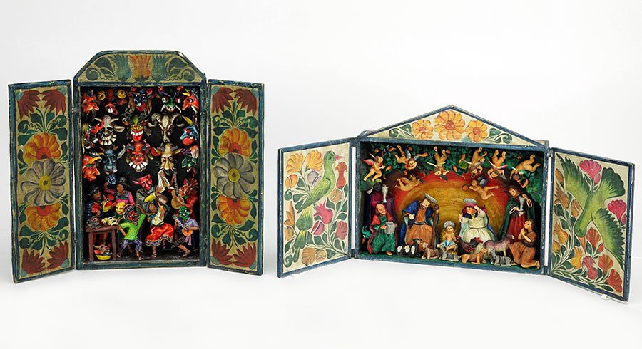 Two Peruvian Retablos. (1 of 3)
