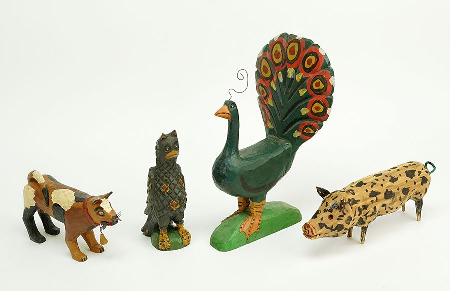 Daniel Strawser (American, 20th Century) Three Folk Art (1 of 1)