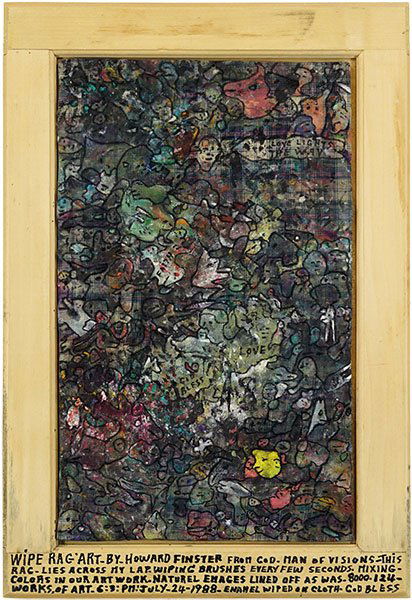 Howard Finster (American, 1916-2001) Wipe Rag Art. (1 of 2)