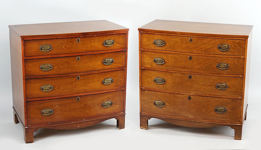 A Pair Of Mahogany National Furniture Co. Bowfront (1 of 1)