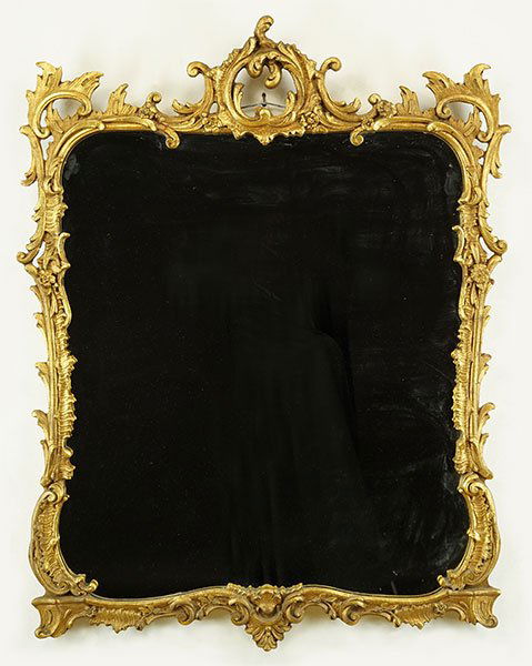 A Rococo Style Gold Mirror. (1 of 1)