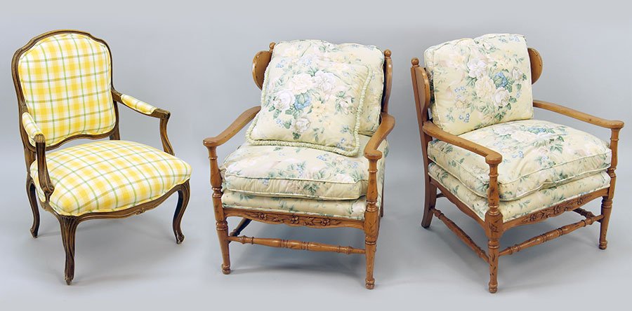 A Pair of Maple Open Armchairs. (1 of 1)