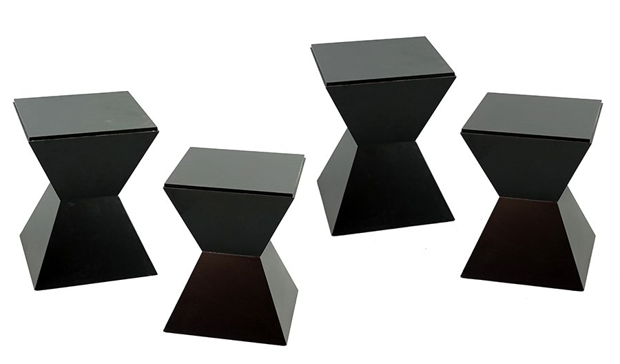 A Group of Four Side Tables.: A Group of Four Side Tables. Each: 20" x 16" x 16"
