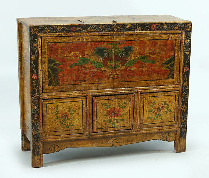 A Chinese Painted Storage Cabinet. (1 of 1)
