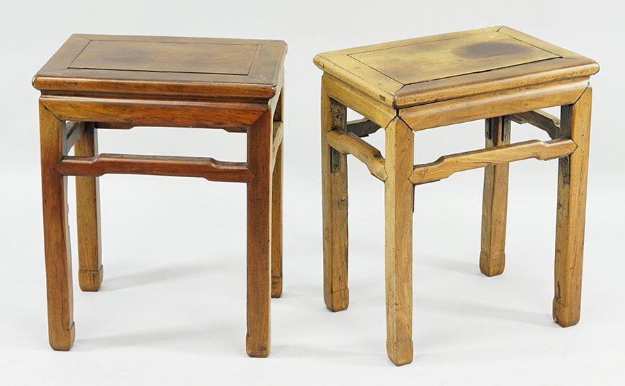 A Pair of Chinese Hardwood Side Tables. (1 of 8)