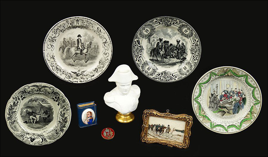 Four French Transferware Plates. (1 of 1)